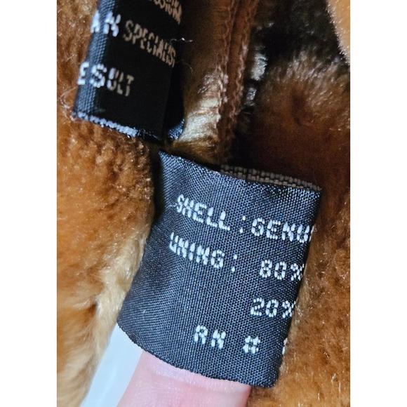 Baby Phat Vintage Genuine‎ Leather Faux Fur Collar Suede Zip Jacket XL Y2K Retro - Picture 10 of 10